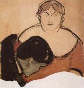 The young man and girlie Edvard Munch